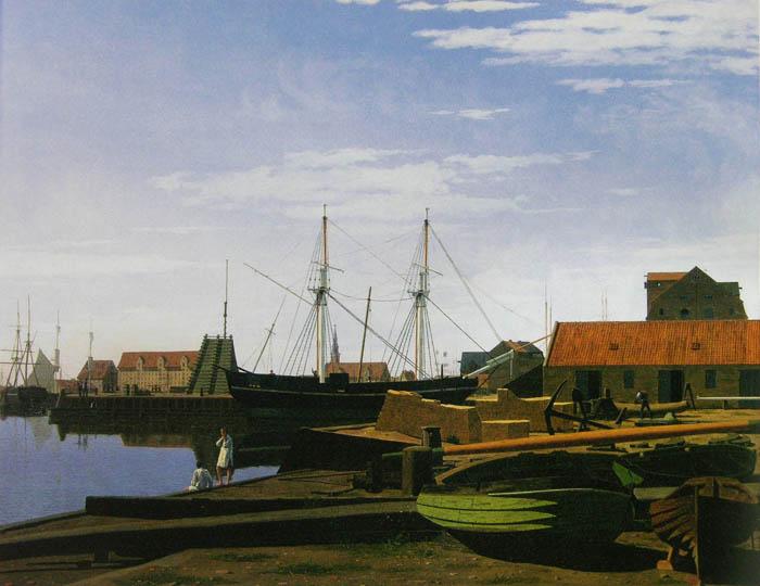 unknow artist View_of_Larsen_Square_near_Copenhagen_Harbor Germany oil painting art